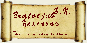 Bratoljub Nestorov vizit kartica